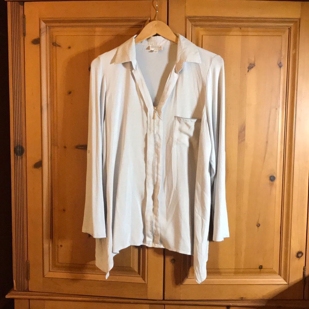 Joseph A. Zip Front Blouse NWOT
